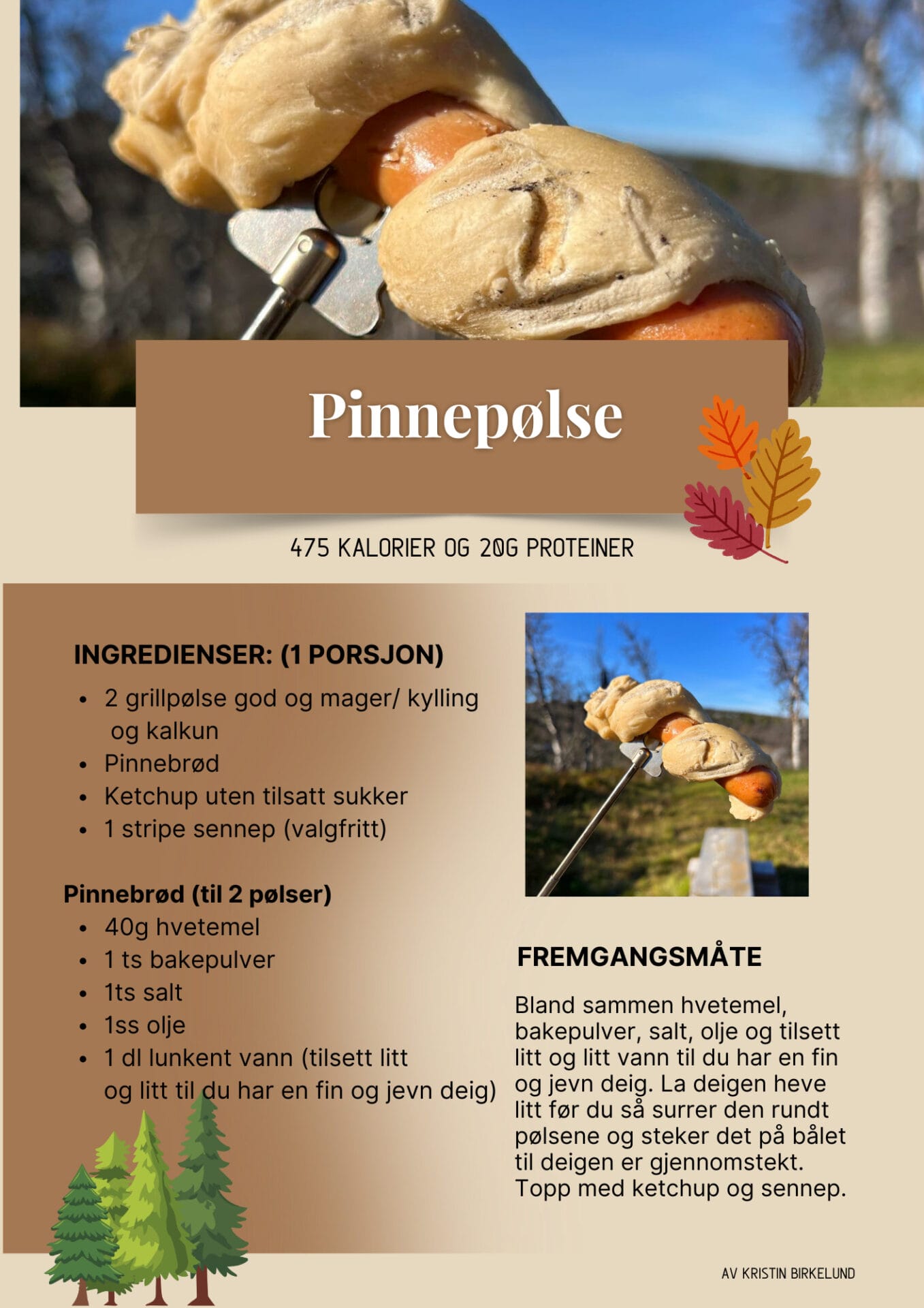 pinnepølse turmat